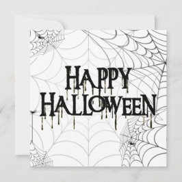 Convite Sítios De Aranha E Texto Feliz De Halloween Assust