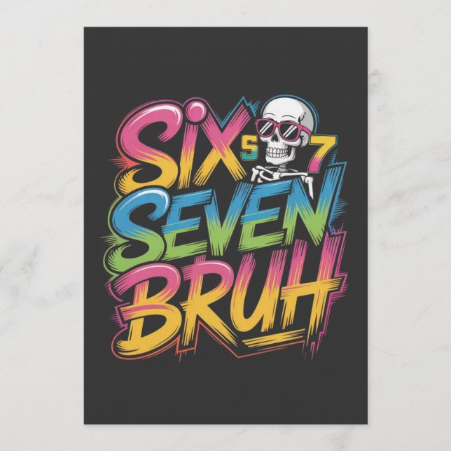 Convite six seven bruh (Frente)