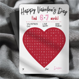 Convite Six Seven Valentine Word Search Heart Exchange