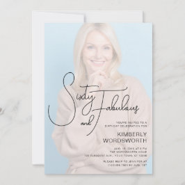 Convite Sixty and Fabulous Photo 60th Birthday Party