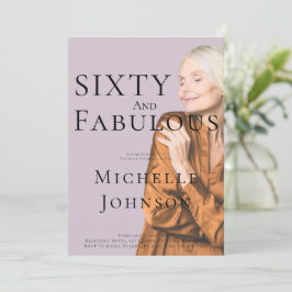 Convite Sixty and Fabulous Photo 60th Birthday Party