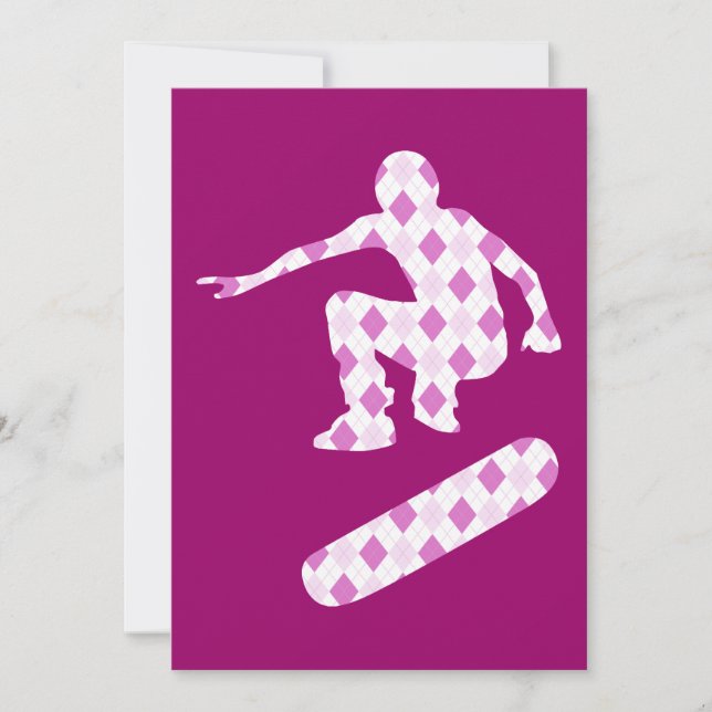 Convite skate argyle (Frente)