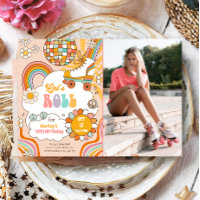 Skate do cilindro do Groovy com retrato do Arco-Ír