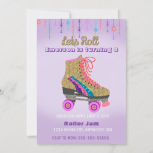 Convite skate do cilindro, parte de patinação, brilho do