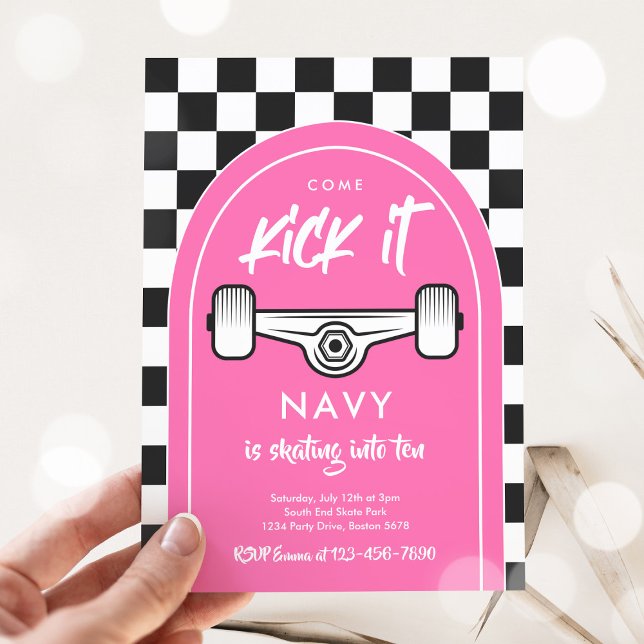 Convite Skateboard Vem Kick It Urban Sport Festa de aniver (Criador carregado)