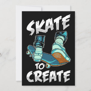 Convite Skateboarder Skate Para Criar