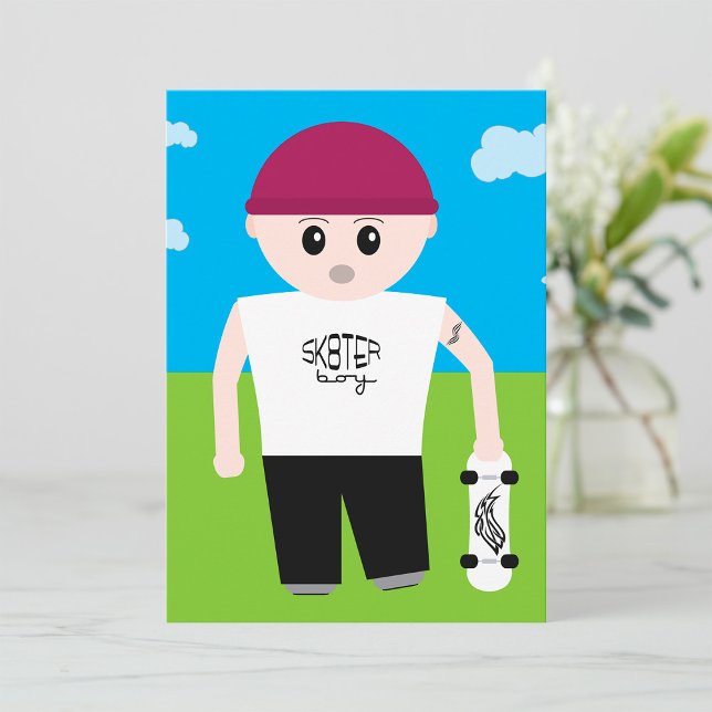 Convite Skater Boy (Criador carregado)