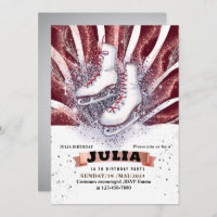 skates de gelo patinando vermelho-marrom-prateado