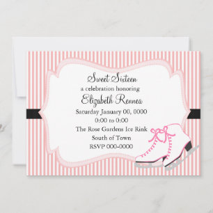 Convite Skates de gelo Vintage