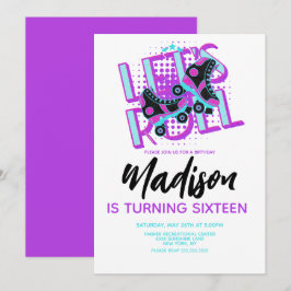 Convite Skates do cilindro Festa de aniversário do tema Sw