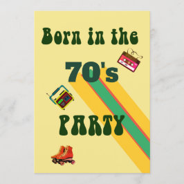 Convite Skates do cilindro retrorreflector fitas 50ª Festa