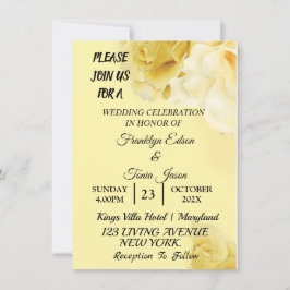 Convite Skaymarts | Casamento Botânico Amarelo Romântico I