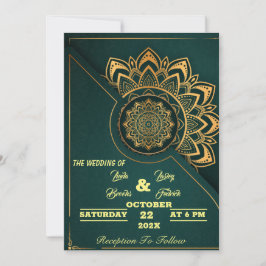 Convite Skaymarts | Script Calliográfico Mandala Casamento