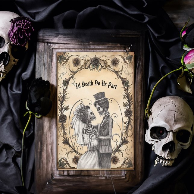 Convite Skeleton Bride e Groom First Dance (Criador carregado)