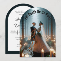 Skeleton Bride e Groom para Casamento de Halloween