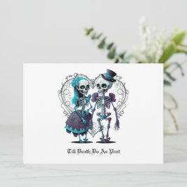 Convite Skeleton Casal Wedding