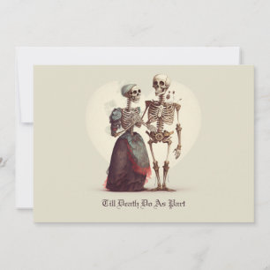 Convite Skeleton Casal Wedding