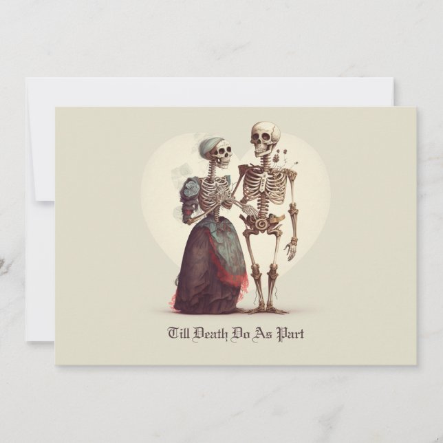 Convite Skeleton Casal Wedding (Frente)