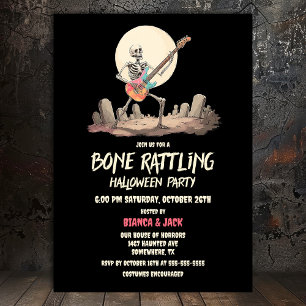 Convite Skeleton Halloween Party