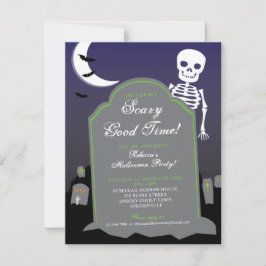 Convite Skeleton Halloween Party
