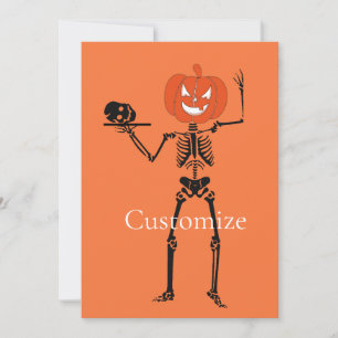 Convite Skeleton Segurando o Skull Thunder_Cove