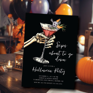 Convite Skeleton Sip Halloween