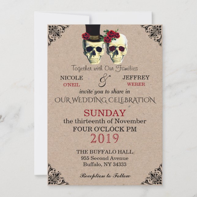 Convite Skeleton Skeleton Retro Invitation (Frente)