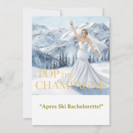 Convite Ski Bachelorette Weekend Bride on the Slopes