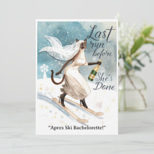 Convite Ski Bachelorette Weekend Bride sobre as Eslopes