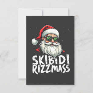 Convite Skibidi Rizzmas Engraçado Gen Alpha Slang Natal