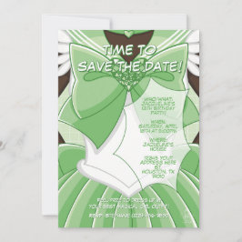 Convite [SKIII] Green Magical Girl Birthday Invitation