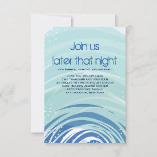 Convite SKIING Bar Bat Mitzvah Party Card