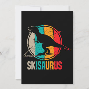 Convite Skiing Dino Skisaurus Skier Dino Ski Skiing Dinosa