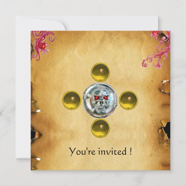 Convite SKULL RIDERS topaz (Frente)