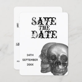 Convite Skulls Gothic Casando Salve A Data
