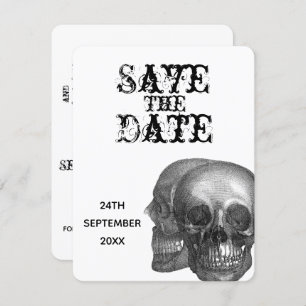 Convite Skulls Gothic Casando Salve A Data