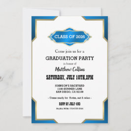 Convite Sky Blue Graduation Invitation