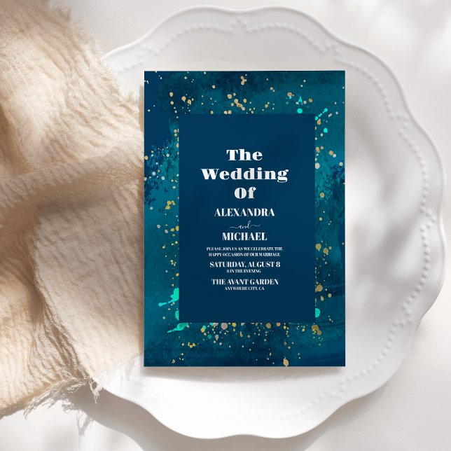 Convite Sky Full Moon Celestial Galaxy Stars Casamento (Criador carregado)