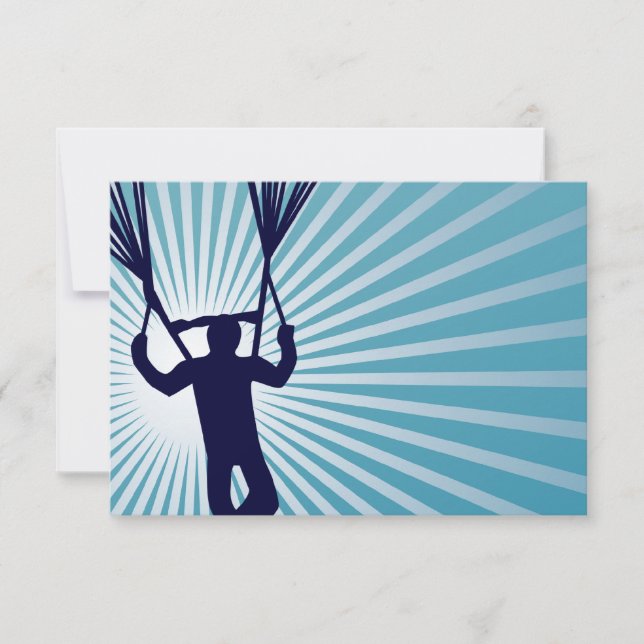 Convite skydiver alto céu (Frente)