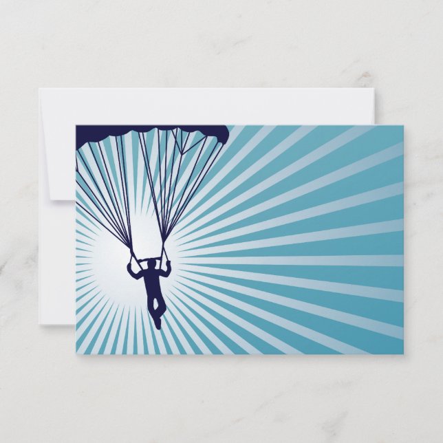 Convite skydiver muito ao alto (Frente)