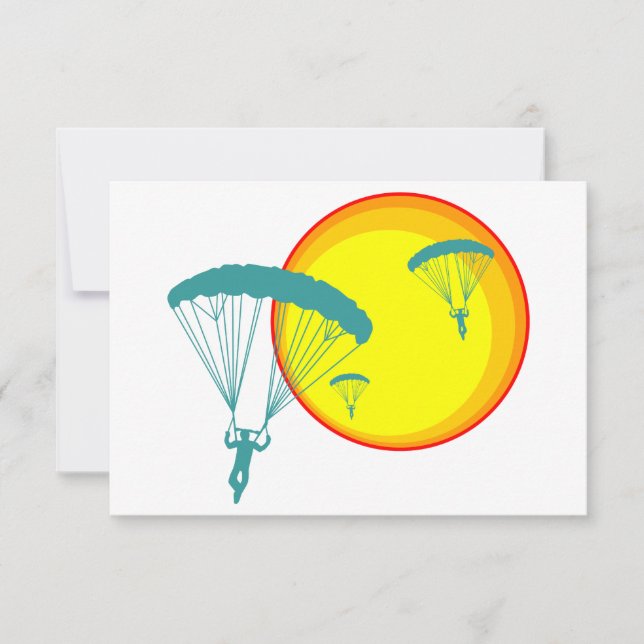 Convite skydivers retros (Frente)