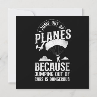 Convite Skydiving Eu Salto Dos Aviões Porque Pulando Para