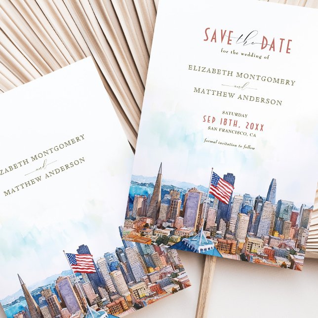 Convite Skyline de São Francisco Salve o Destino da Data (Criador carregado)