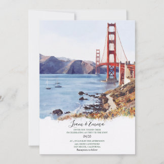 Convite Skyline Scenic San Francisco Wedding Invitation