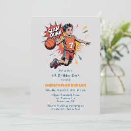 Convite Slam Dunk Boy Birthday Bash