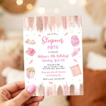 Sleepover Party Spa Makeup Pink Girl Birthday