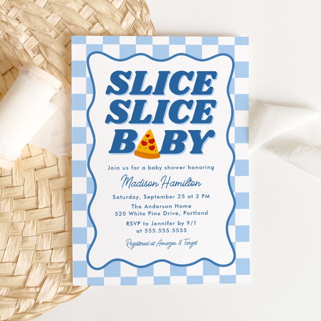 Convite Slice Slice Baby Italian Pizza Baby Shower (Criador carregado)