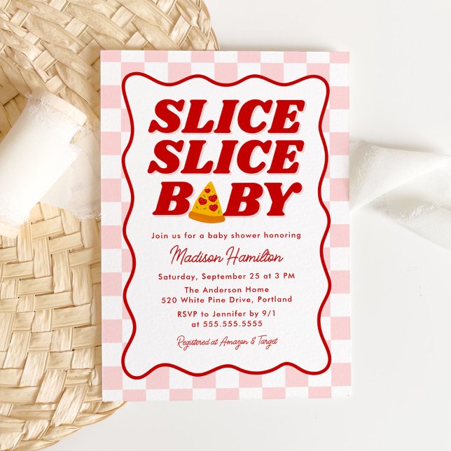 Convite Slice Slice Baby Italian Pizza Baby Shower (Criador carregado)