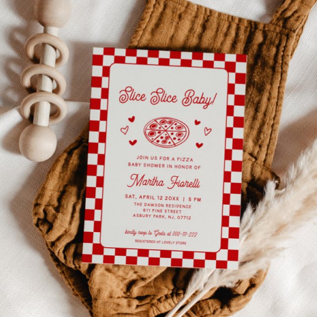 Convite Slice Slice Baby Pizza Baby Shower (Criador carregado)