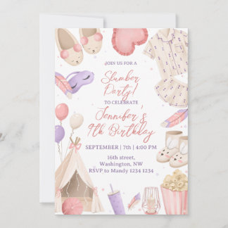 Convite Slumber Partido Pajama